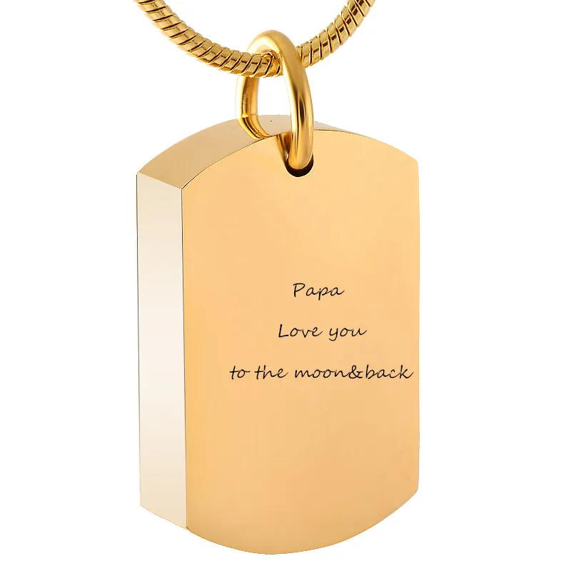 IJD8416 Love You to The Moon &amp Back Tag дизайн урна кулон и ожерелье кремация ювелирные изделия