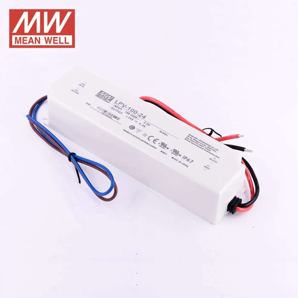 блок питания регулируемый MEANWELL LPV 100 24 AC DC Вт 4.2A В СВЕТОДИОДНЫЙ Источник Питания