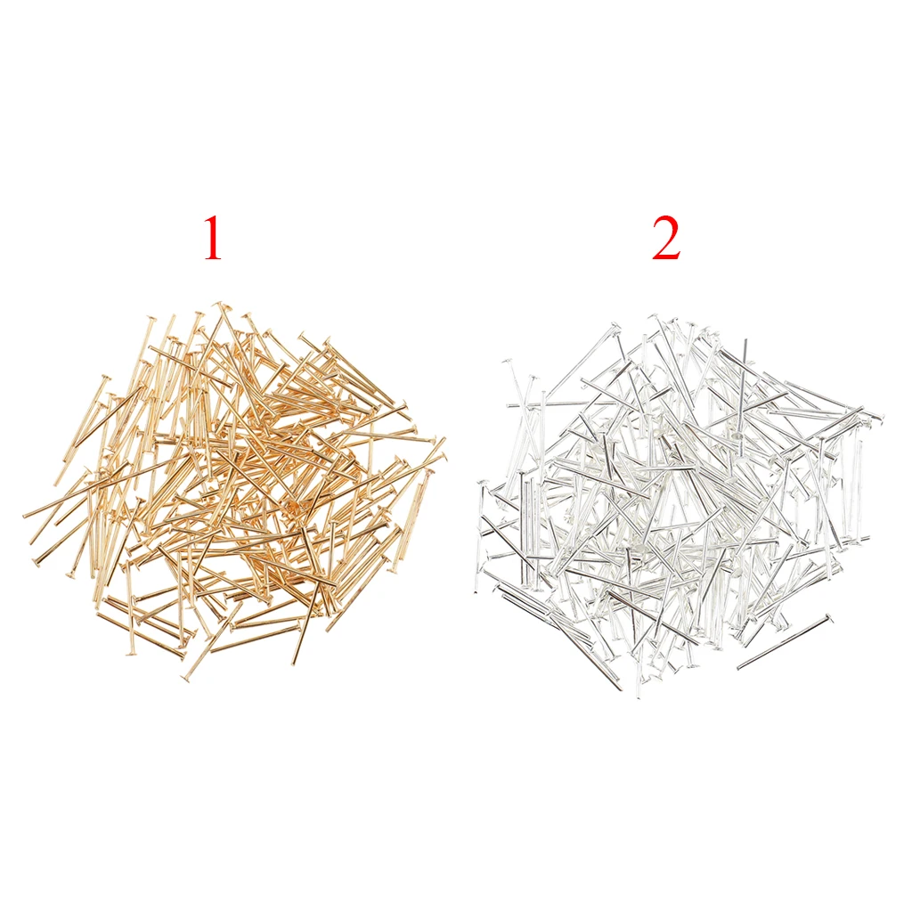 

400pcs Iron Head Pins for Jewelry Making Components Head Wire Headpins 19mm