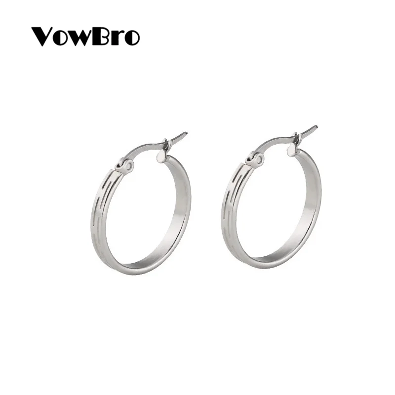 VowBro 2019 новые ювелирные изделия из нержавеющей стали серьги золотого цвета