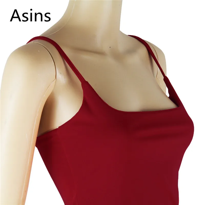 

Asins summer dress 2019 new hot women casual fashion sling strapless stretch solid open-back tight-fitting versatile sexy dress