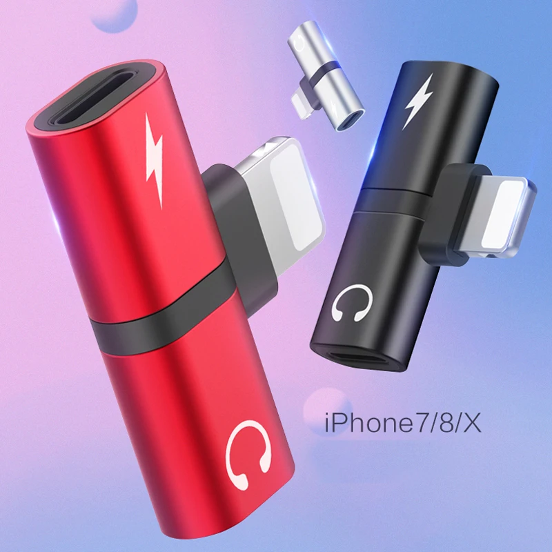 Для 2 световых аудио конвертер сплиттер наушников Aux кабель адаптер для iPhone 7 8 Plus X
