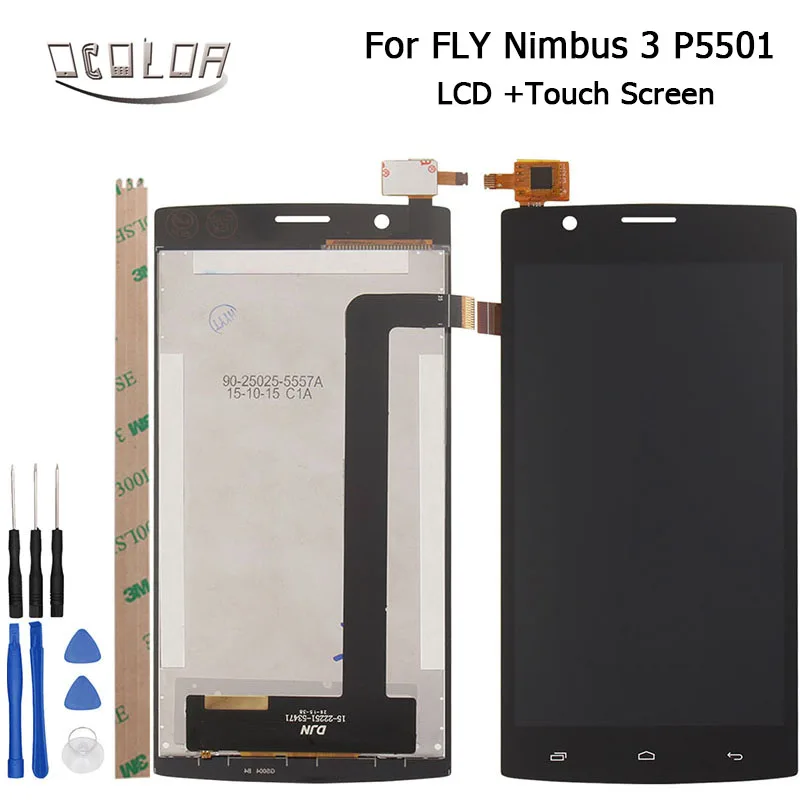 Ocolor 5 дюймов для FLY Nimbus 3 FS501 ЖК дисплей и сенсорный экран 100% 854X480 FHD дигитайзер