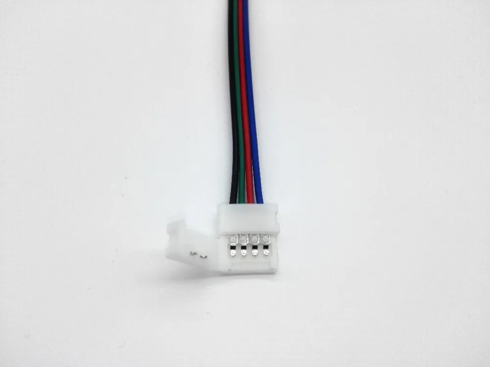 10 шт. RGB Светодиодные полосы провода кабель пайки печатной платы с гнездовым соединением для 3528 5050 SMD светодиодные ленты 4PIN мужской