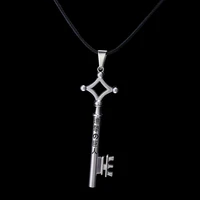 amime attack on titan pendants necklaces for women men metal alloy rope chain key necklace floating locket fashion jewelry kolye