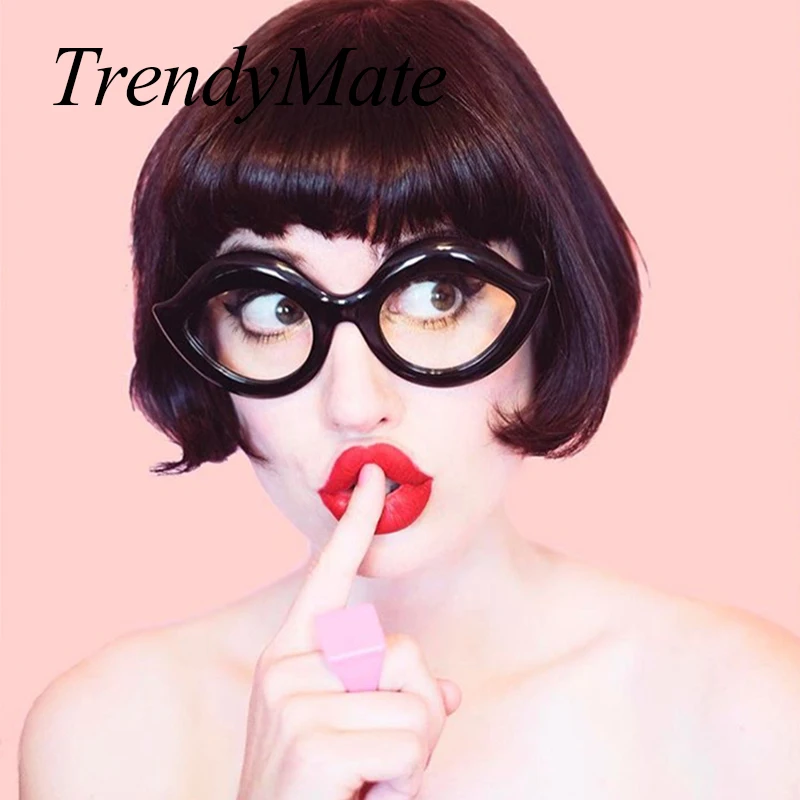 2017 очки новые милые женские губы острые солнцезащитные Брендовые дизайнерские