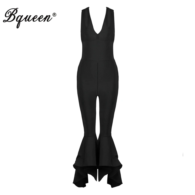 Bqueen модные однотонные черные длинные женские боди сексуальный глубокий V