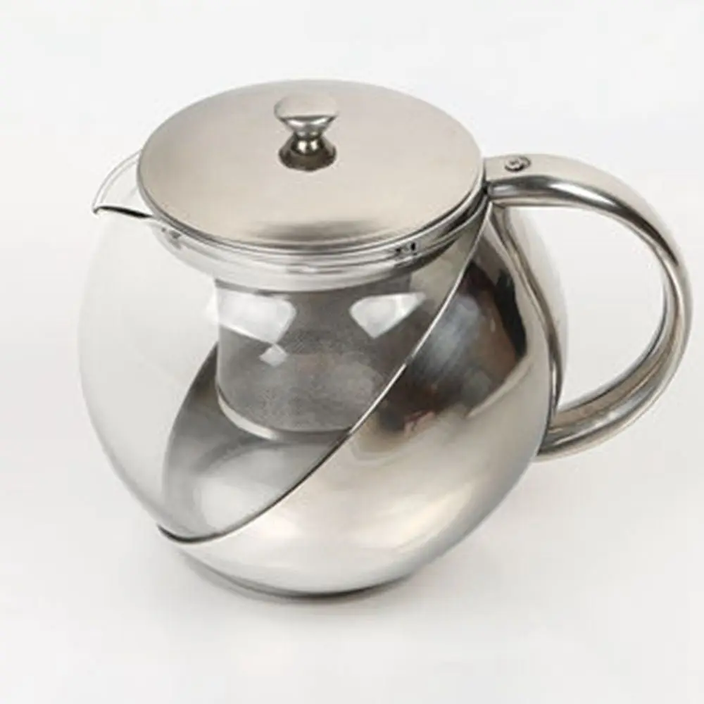 1100 мл нержавеющая сталь стекло чай горшок ситечко для заваривания чая кофе