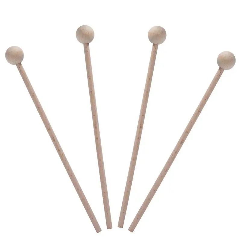 2 Pair Wood Mallets Percussion Sticks for Energy Chime Xylophone Block Glockenspiel and Bells |