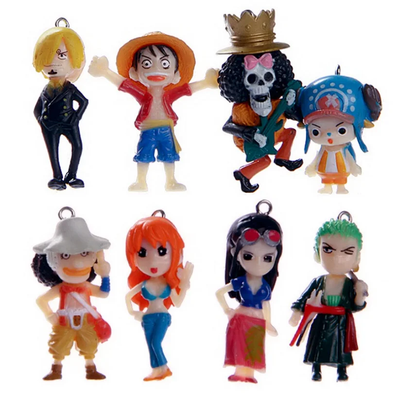 4 см Японский комикс цельная готовая Коллекционная модель Luffy Zoro Chooper фигурку один