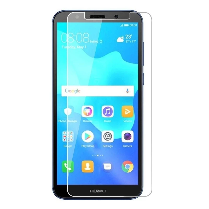 Закаленное стекло 2.5D для Huawei Y3 Y5 Y6 Y7 Prime Y9 2018 защитная пленка экрана прозрачная