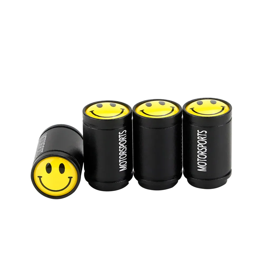 4pcs Smiley Face Expression Valve Tire Plug Cover Car Protector Cap Dust | Автомобили и мотоциклы