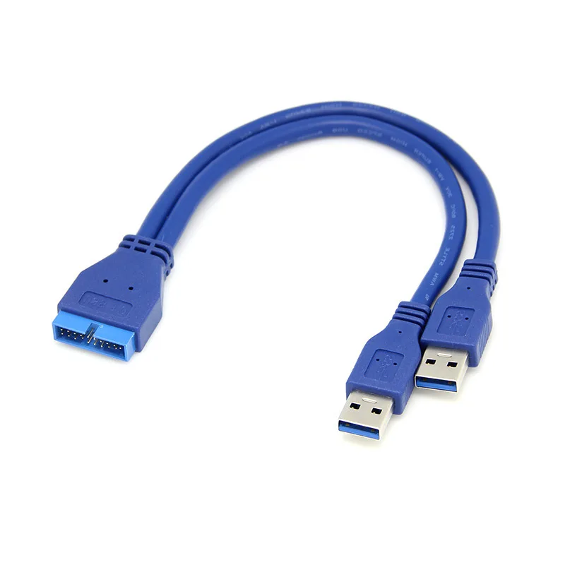 Двойной 2 портовый USB 3 0 тип А штекер на 20 контактный разъем материнской платы