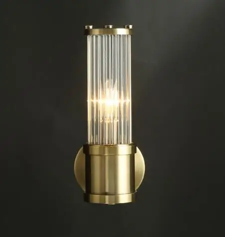 Bronze 1 Light Современный блестящий хрустальный настенный светильник, бронзовый/серебристый, для спальни, светодиодные Настенные светильники, Светильники для гостиной, настенные бра, светильники - Цвет абажура: Bronze 1 Light