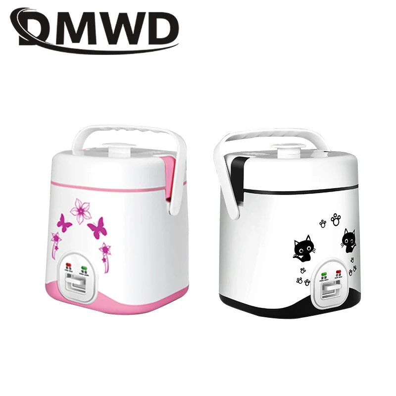 DMWD 1.2L Электрический мини риса Плита изоляции 2 слоя пароход Multi Коробки для обедов