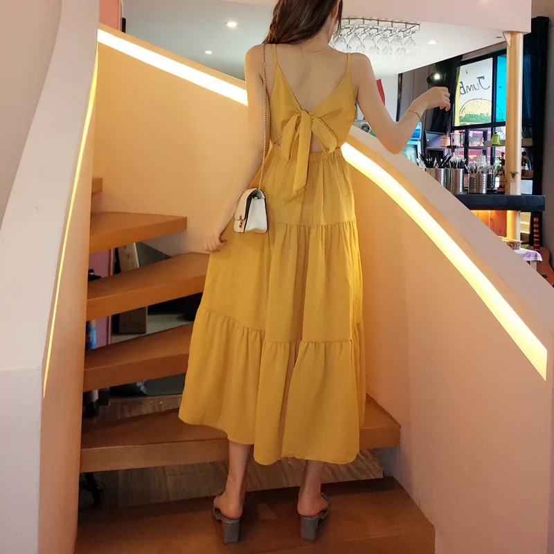 

2019 Summer Beach Dress Woman Dress Plus Size Women Dress Ladies Backless Party Dress Female