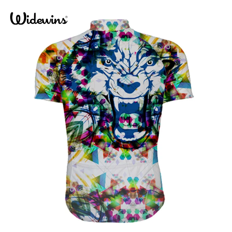 Новая летняя мужская футболка с флагом штата волка одежда для велоспорта