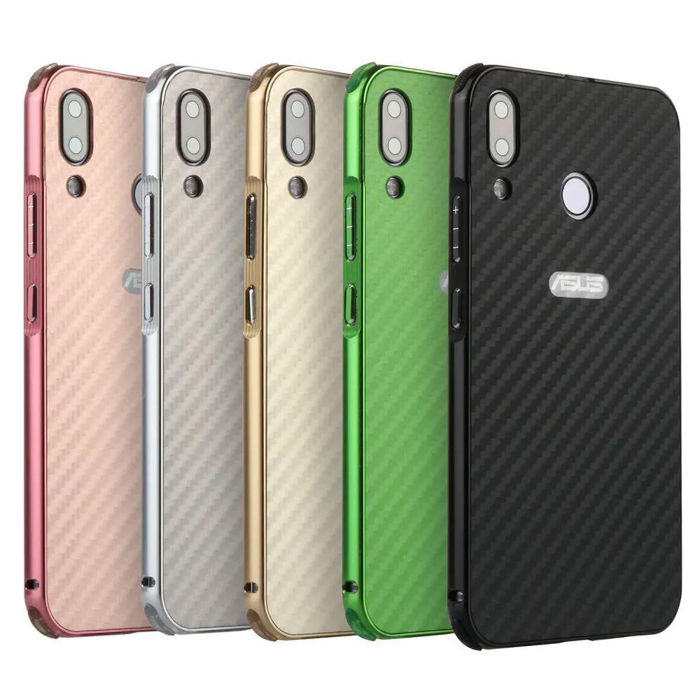 Роскошный чехол на заднюю панель для Asus Zenfone 5 ZE620KL 5Z ZS620KL, алюминиевый металлический бампер, Жесткий Чехол из углеродного волокна для MAX Pro M1 ZB601KL
