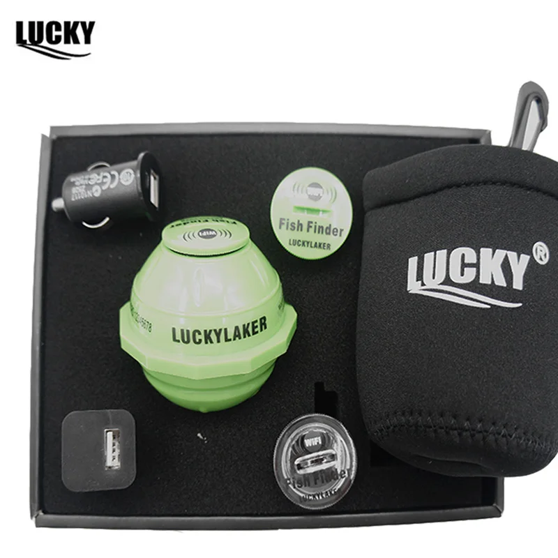LUCKY WiFi fish finder FF916 EXT Wireless WI-FI Fish Finder 100 M Depth Range 45 m Rechargeable Android iOS with Wifi Extender lucky эхолот эхолот для рыбалки fish finder sonar for fishing эхолоты fishfinder эхолот
