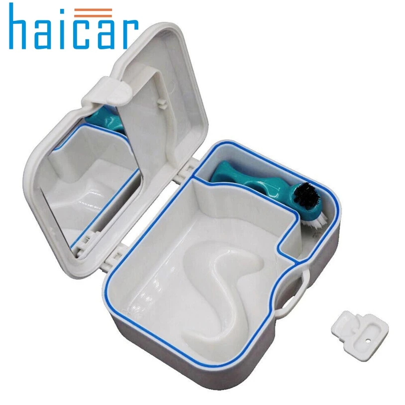 Haicar Органайзер ложная коробка для хранения зубов чехол с зеркалом и чистящей