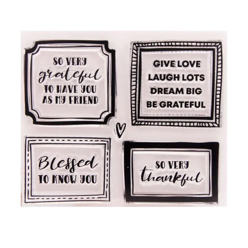 Этикетка с надписью прозрачный силиконовый штамп для печати Сделай Сам