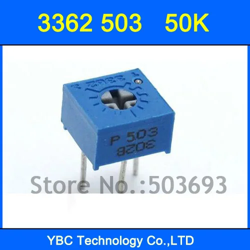 100 шт./лот 3362 503 50KR переменные резисторы 3362P потенциометр|variable resistor|potentiometer