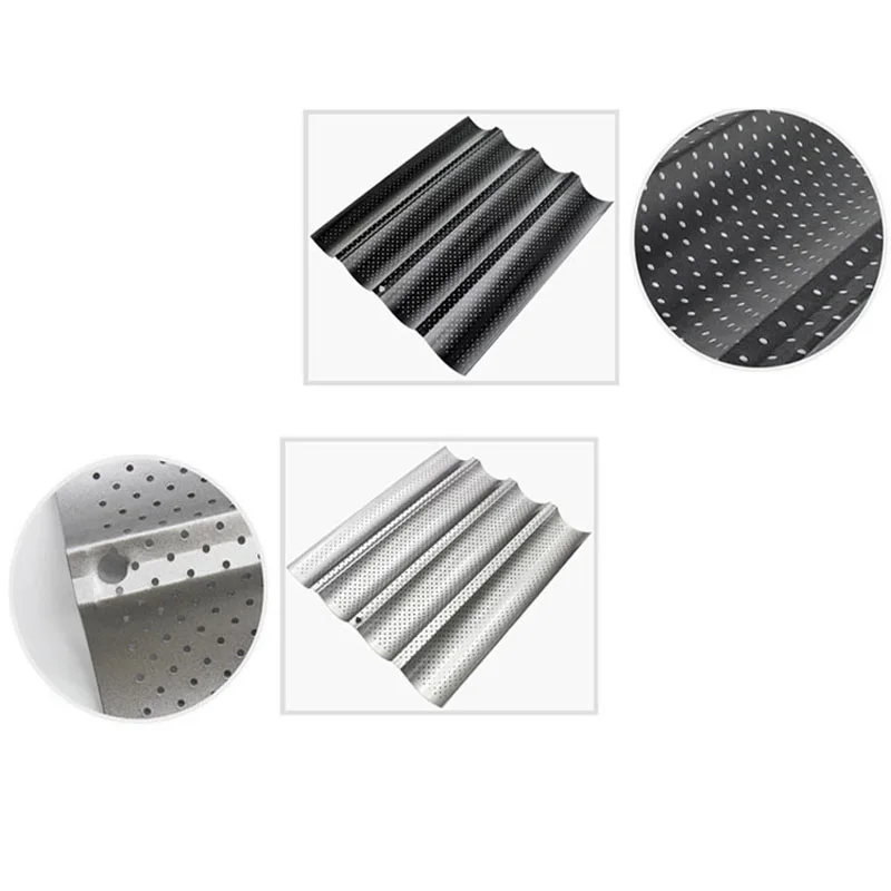 Антипригарный французский противень для выпечки хлеба FEBWIND перфорированный хлеб