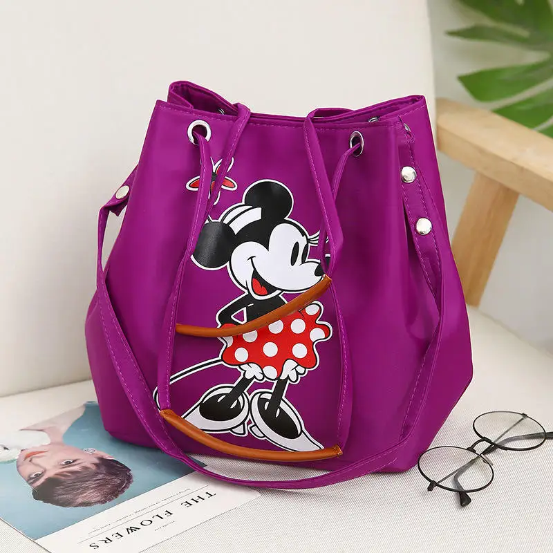 Disney женская сумка на плечо, модная оксфордская сумка, Микки Маус, дамская сумка, большая емкость, Минни, Повседневная сумка на плечо, для покупок - Цвет: 8