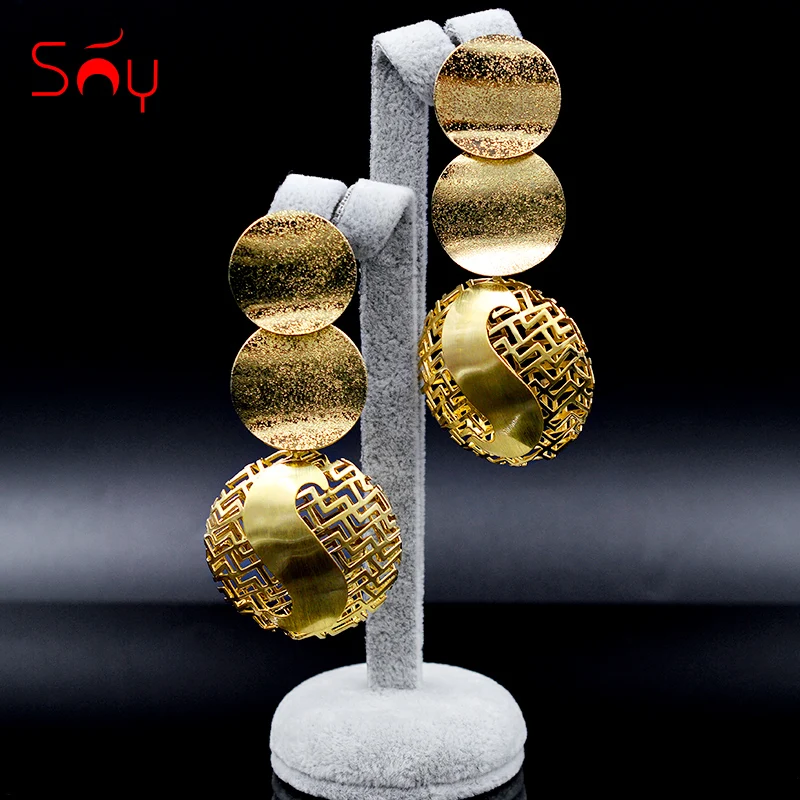 Sunny Jewelry модные трендовые Новые поступления круглые длинные висячие серьги для