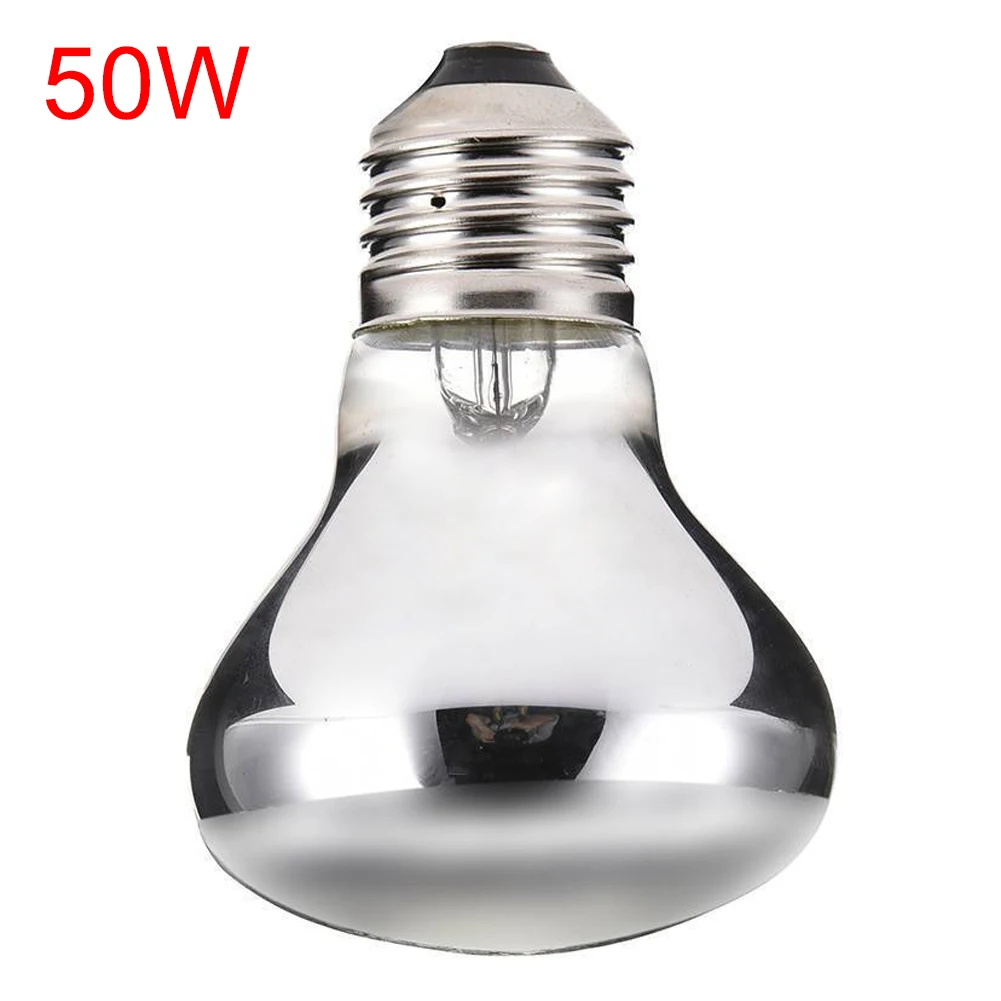 Transparent 50W 25/50/75/100 Вт теплый черепаха гигантская для домашних животных с прожектор рептилия тепловая лампа светильники на солнечных батареях Животные ночное освещение для аквариума Термальность - Цвет: Transparent 50W