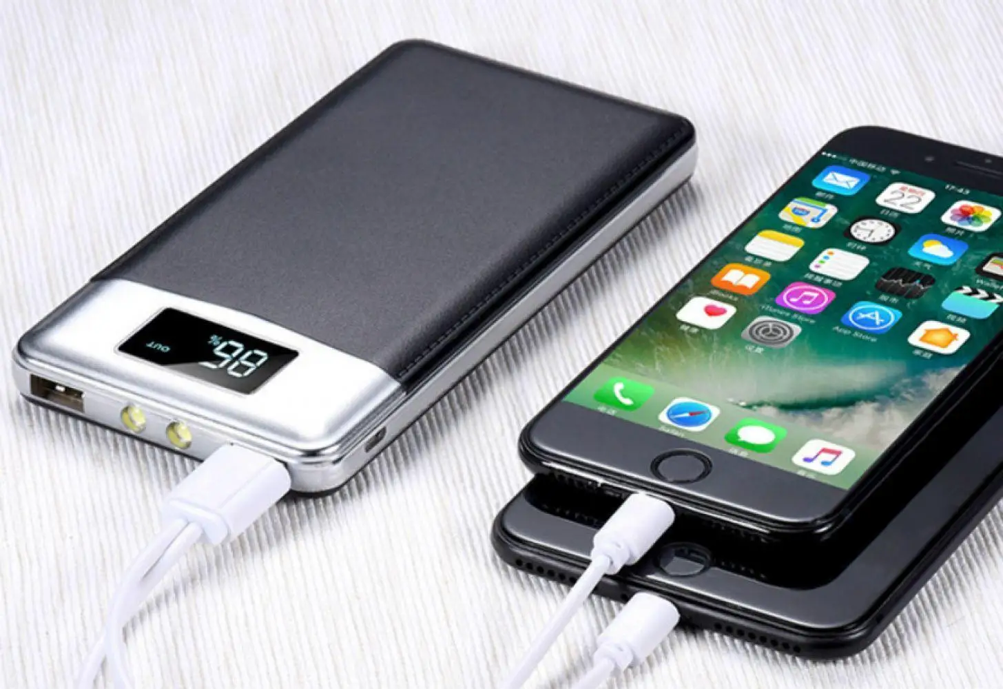 Горячая банка мощности 20000 mah Внешняя батарея lcd портативное зарядное устройство