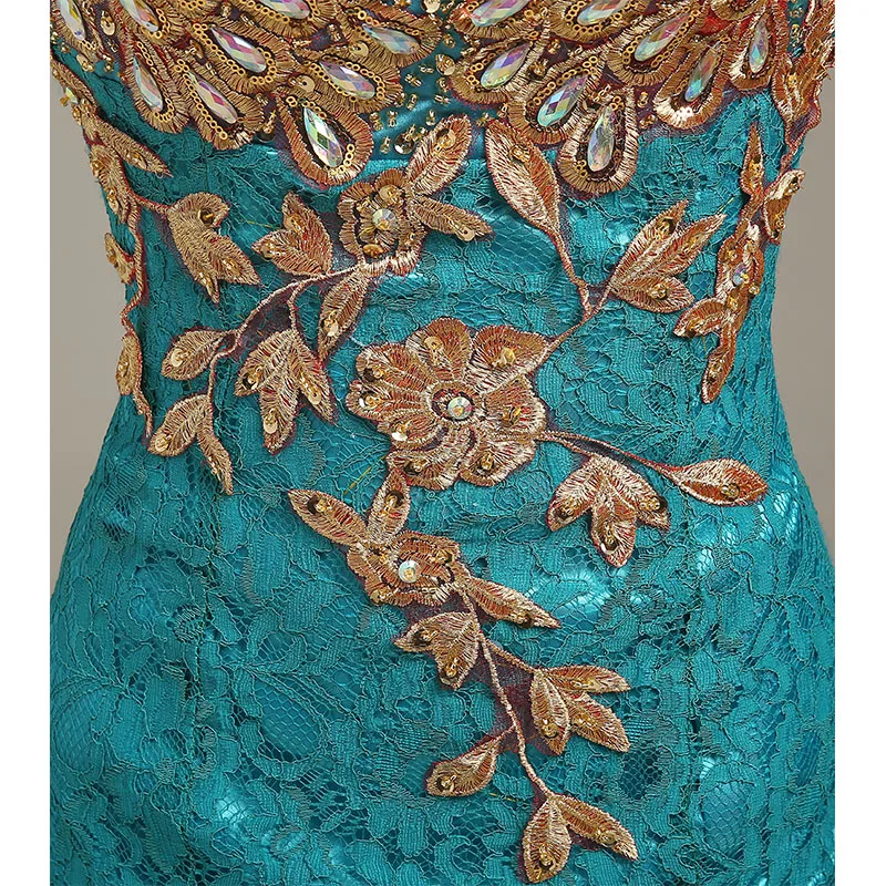 Женское вечернее платье с V-образным вырезом кружевное длинное платье-Русалка