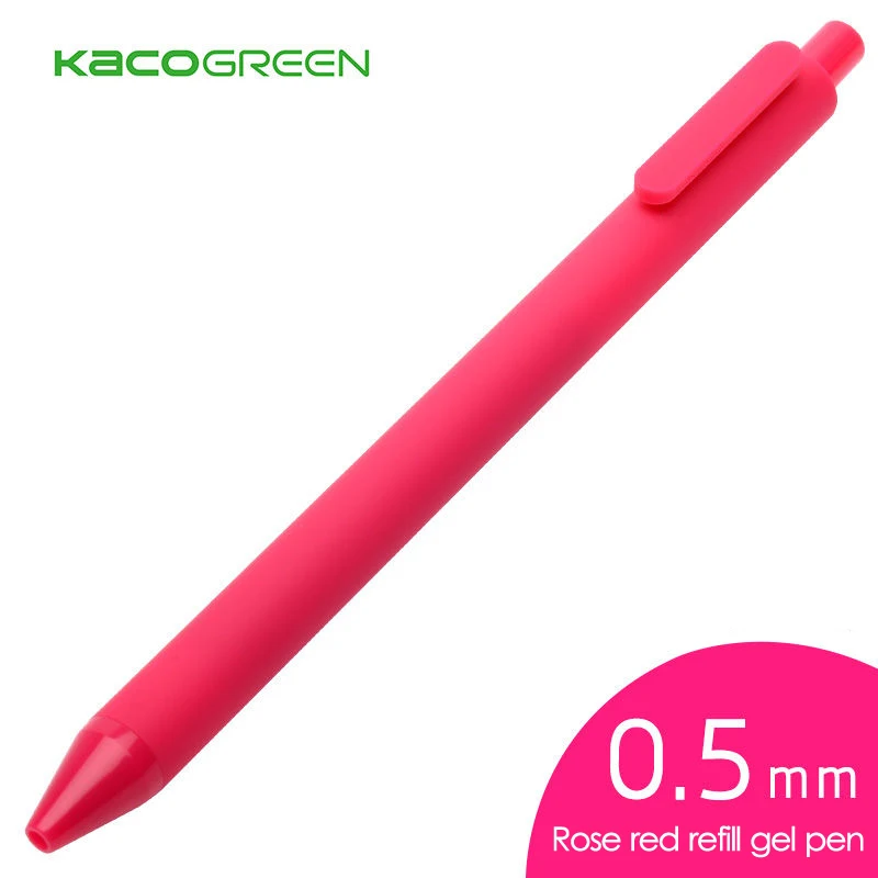 Rose red refill Новое поступление года. Цветная гелевая ручка KACO PURE Series. Гелевые ручки высокого качества для студентов. Канцелярские принадлежности - Цвет: Rose red refill