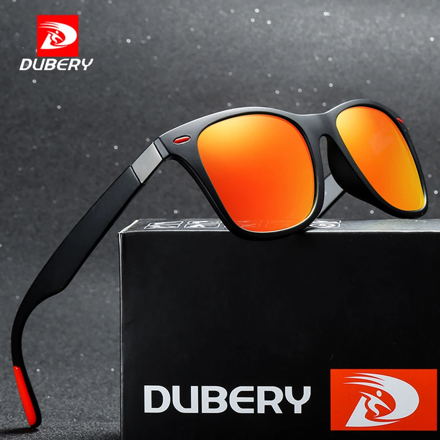 

DUBERY Vintage Sunglasses Polarized Men's Sun Glasses For Men Square Shades Driving Black Oculos Male 8 Colors Model 4195