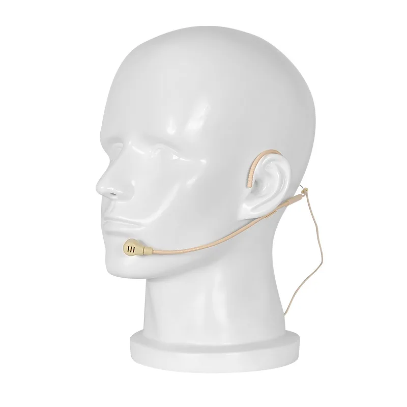 

Hot Beige Microphone Condenser Wired Headset Amplifier Show Microfone for Speaker 3.5mm Screw Jack Connector Microkone