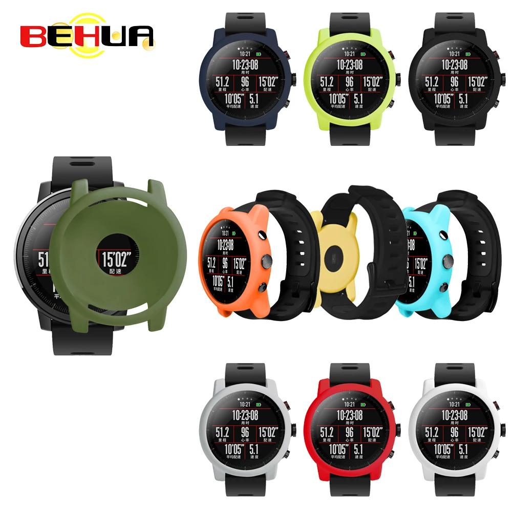 Силиконовый защитный чехол для часов Xiaomi Huami Amazfit strento 2S спортивные часы 2 цветной