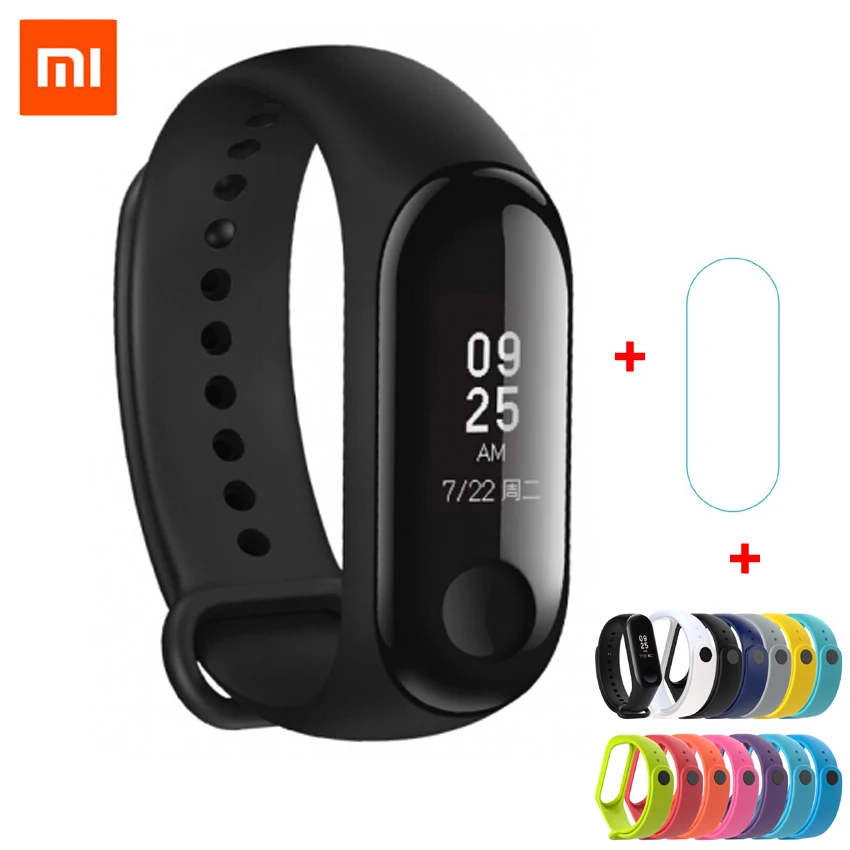 Оригинальный Смарт трекер Xiaomi Mi Band 3 водонепроницаемый OLED сенсорный экран