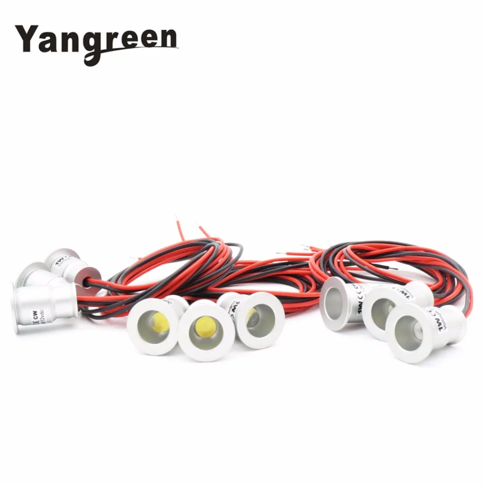 Мини светодиодный светильник для шкафа YanGreen 1 Вт мини 9 шт./лот фотолампа