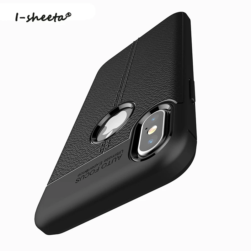 Ultra Thin For iPhone X XS Max XR XSMax Retro Soft TPU Silicone Gel Bumper Back Cover iPhoneX Rubber Leather Texture Fundas Case |
