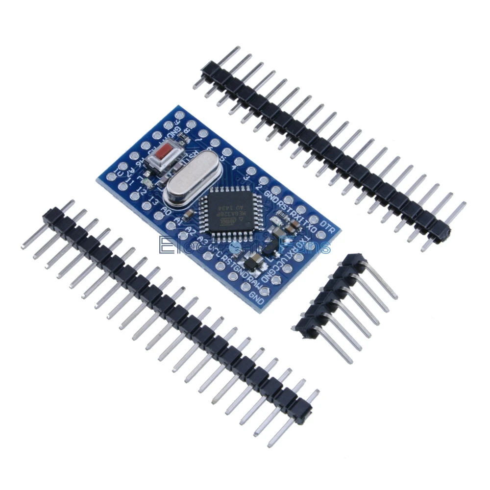 Модуль 10 шт./лот Pro Mini atmega328 ATMEGA328P модуль 5 в 16 МГц с хрустальными генераторами