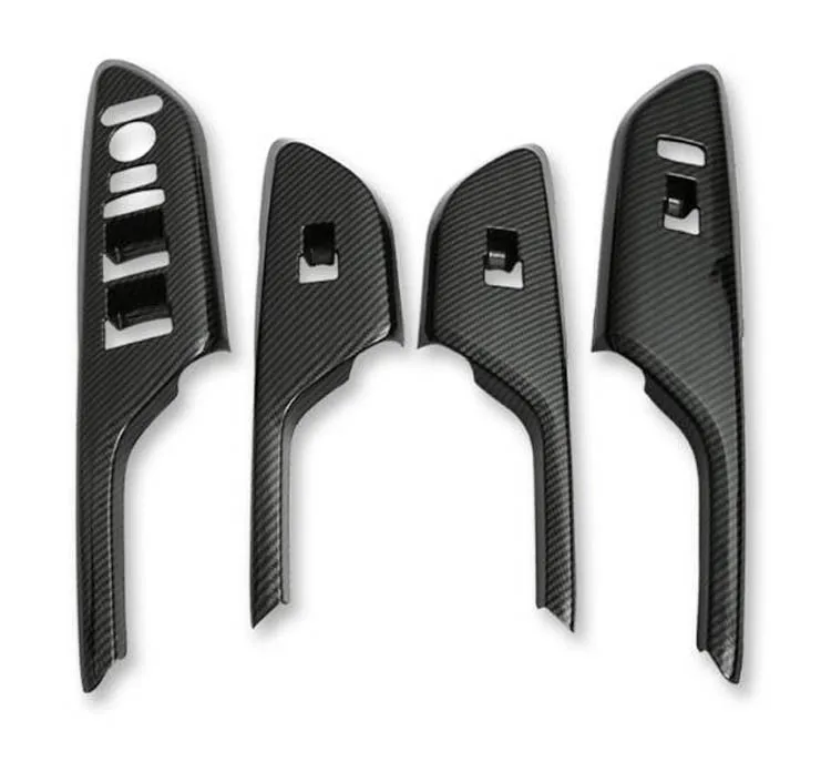 LHD Регулировка дверного зеркала крышка замка из углеродного волокна панель