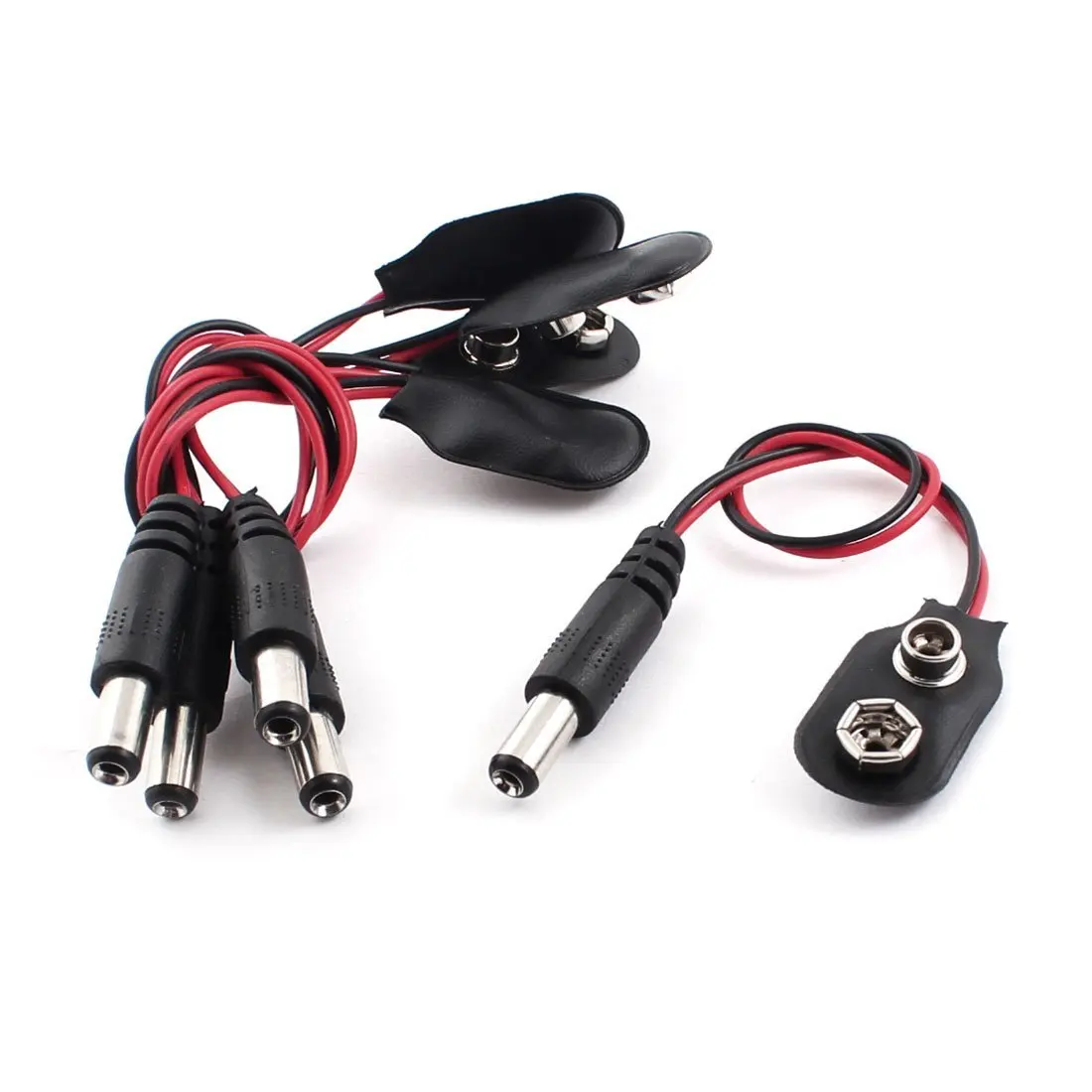 

5 Unit 5.5 x 2.1 mm D. C. Power Plug Machine Buckle 9 V Battery Cable Connector