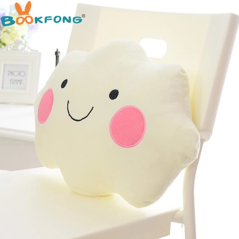 BOOKFONG 35 см Kawaii мягкий смайлик лук Облако Подушка хлопок Мягкая Подушка плюшевая игрушка