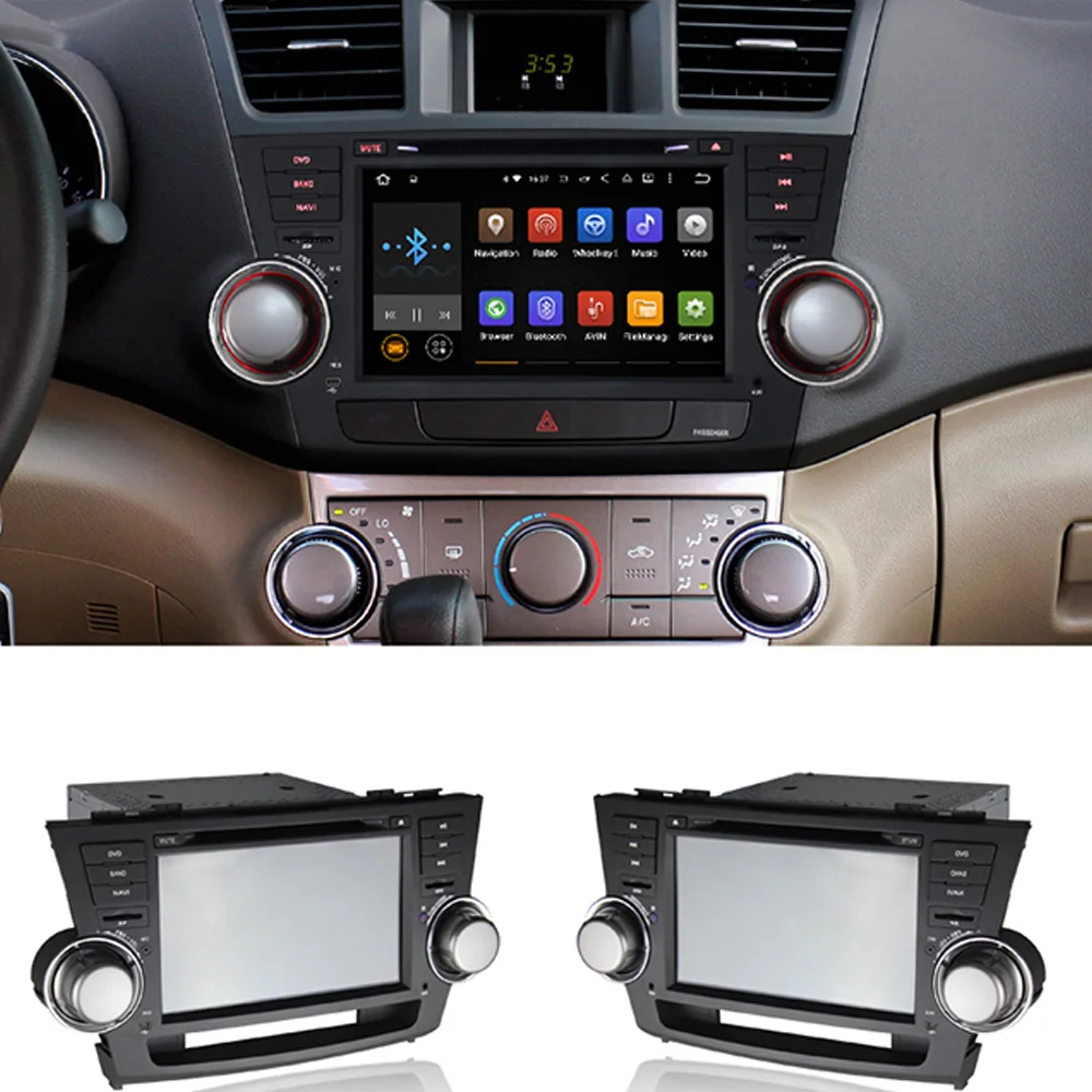 8 &quotHD Автомобильный dvd плеер GPS навигация Радио Аудио для Toyota Highlander емкостный