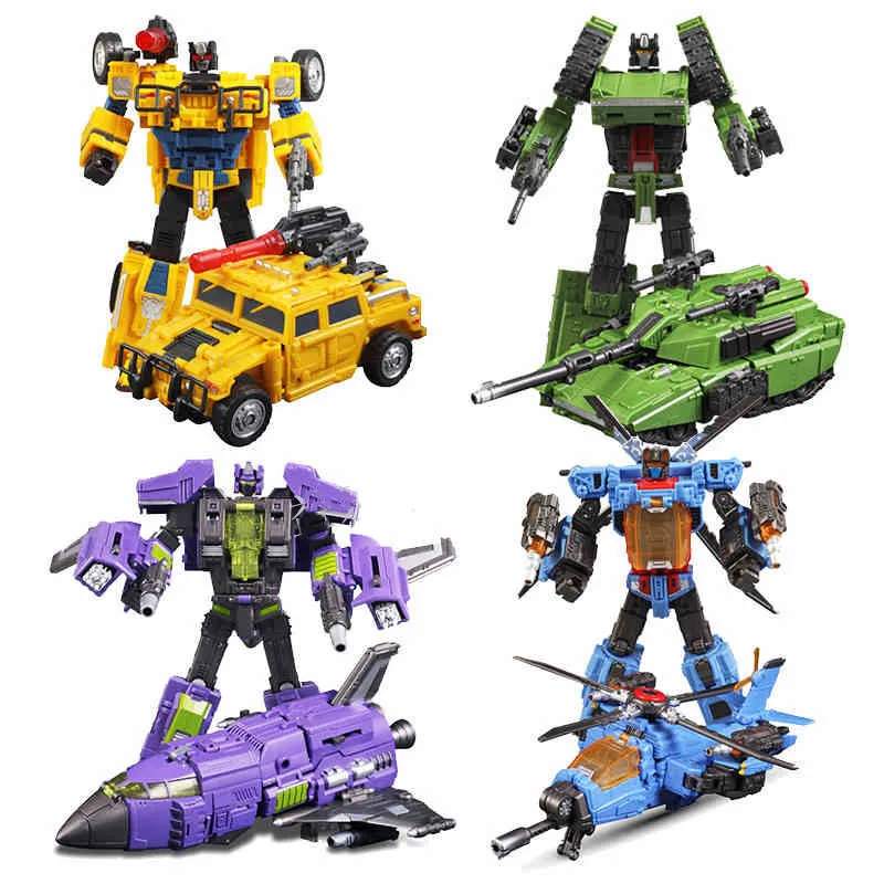 4 модели робот трансформер автомобиль вертолет танк сделай сам развивающие