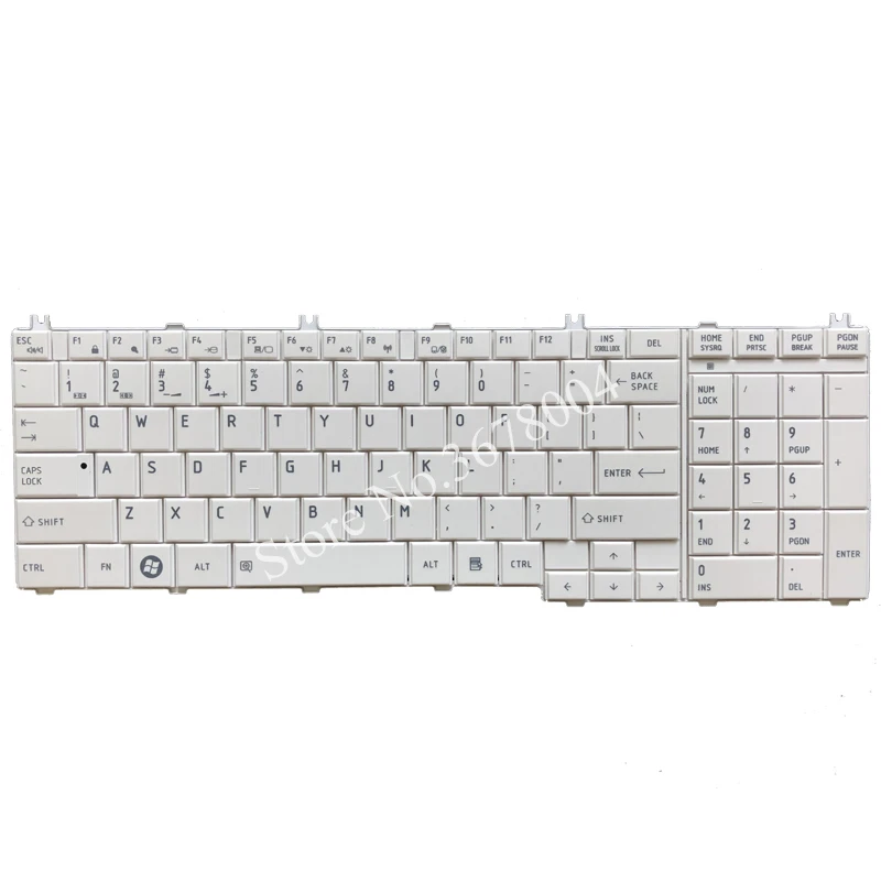 НОВЫЙ США клавиатура для ноутбука toshiba Satellite C655 C650 C655D C660 L650 L655 L670 L675 L750 L755 Белый