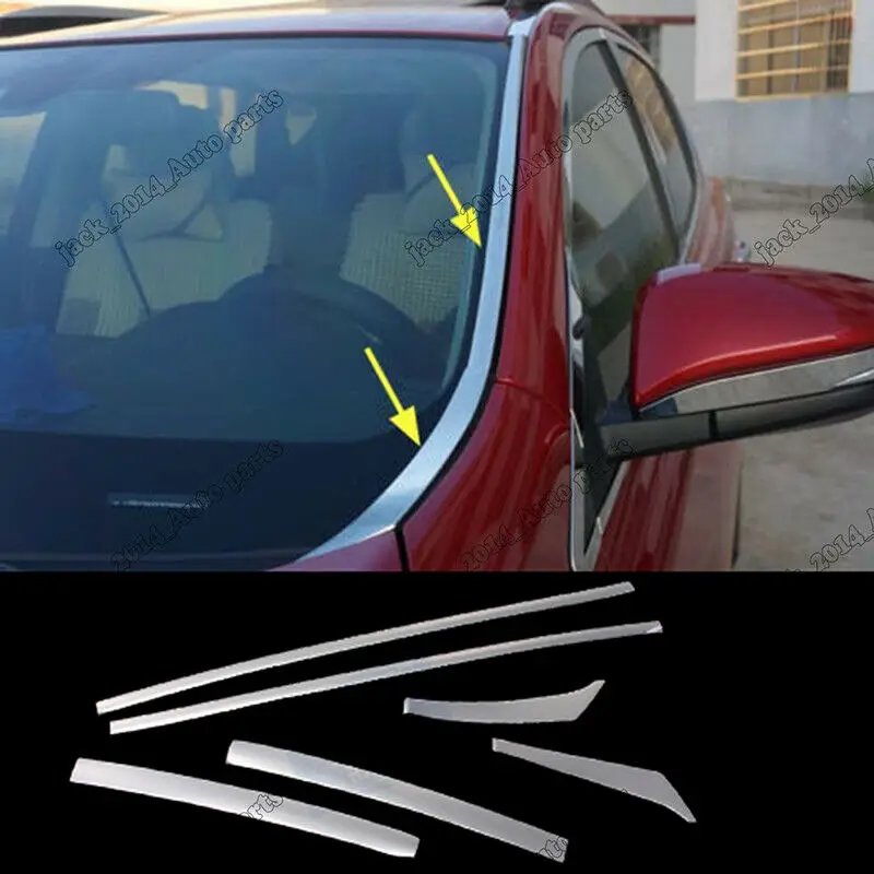 

Серебристая нержавеющая передняя крышка лобового стекла, молдинговая отделка, подходит для 2016 2017 2018 Toyota RAV4