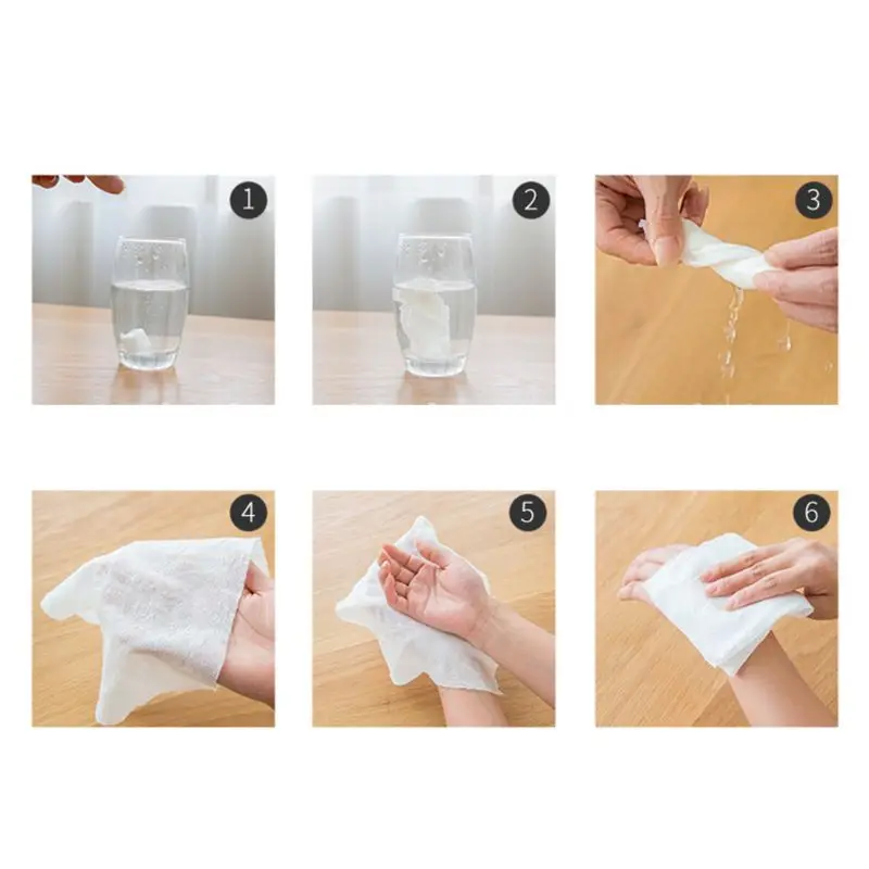 

30pcs Portable Tourism Compressed Towel Outdoor Magic Disposable Washcloth Wipes