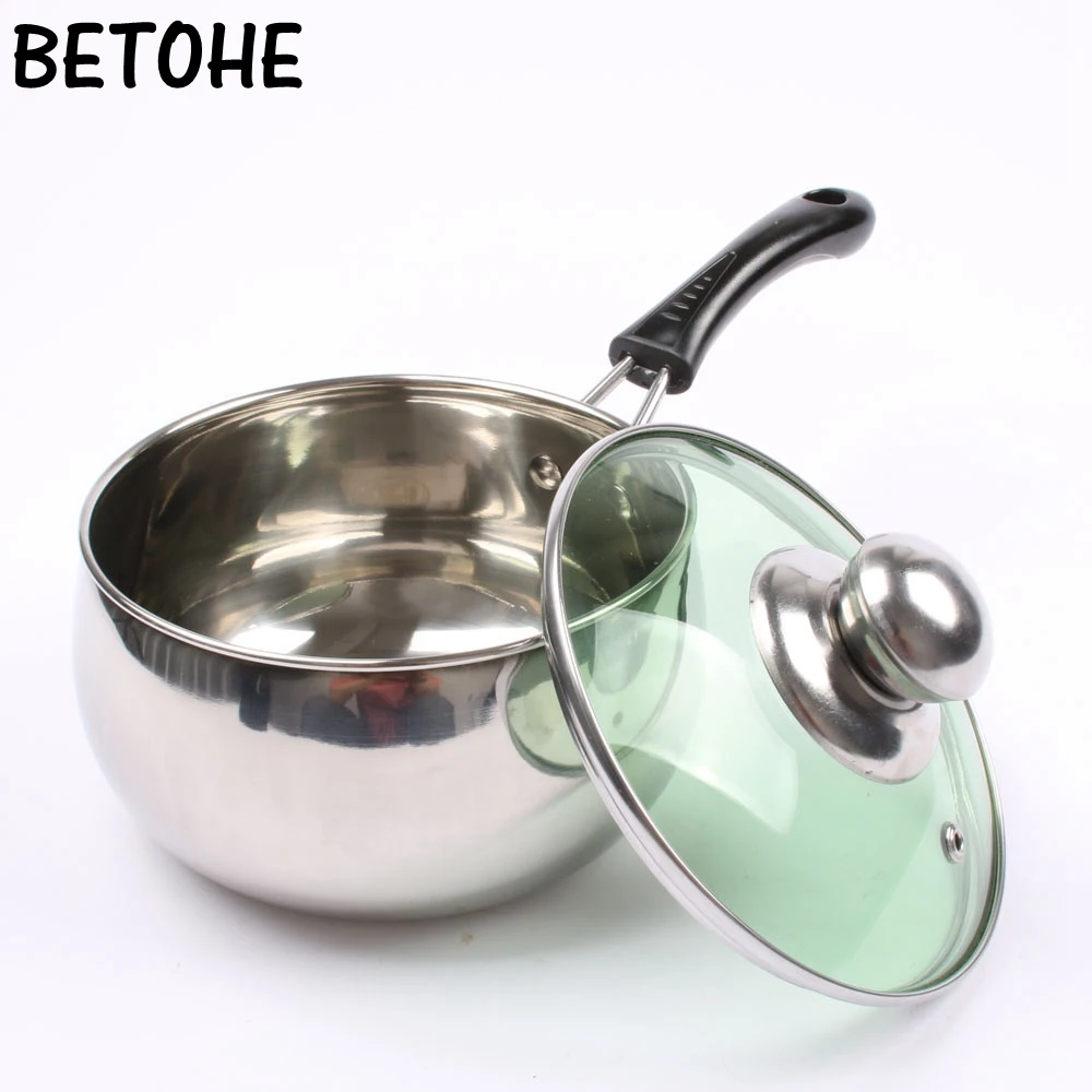 BETOHE 14 см/16 см/18 см Нержавеющая Сталь Суп горшок антипригарный набор посуды кастрюли для приготовления пищи с крышкой