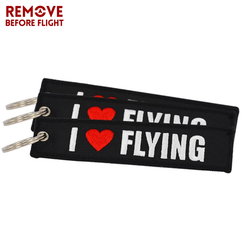 Брелок для ключей с надписью I LOVE FLYING 5 шт./лот|embroidery keychain|key holderkey ring chain |